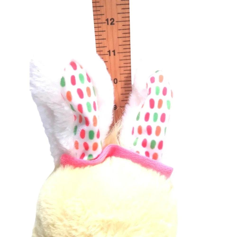 Sound‎ N Light Animatronics Easter Chick Plush Bunny Ears Polka Dot Egg 12 Inch
